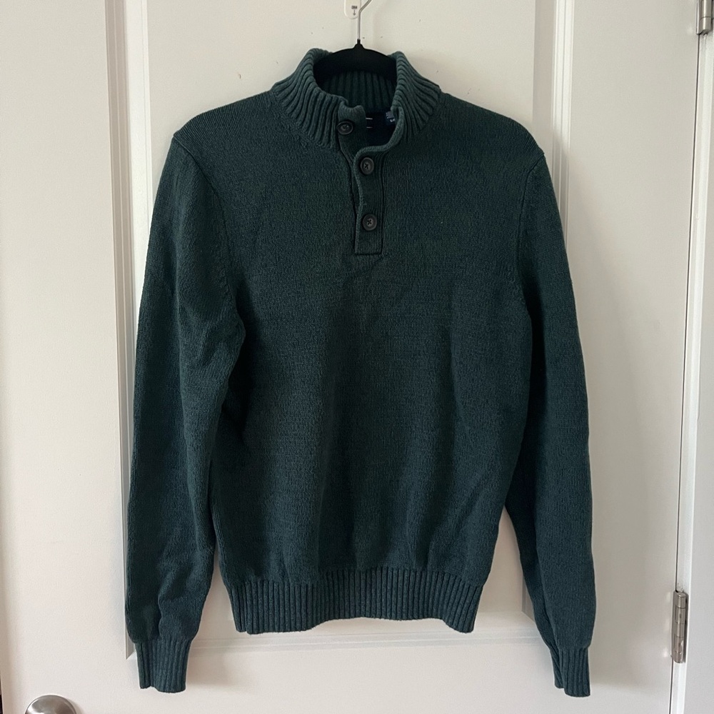 Izod Green Button Up Sweater